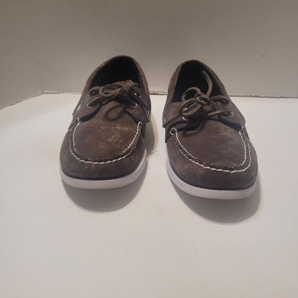 Sperry Top-Sider A/O 2-Eye Nubuck Brown Suede Boat Men's Hommes Shoe/Loafer 11.5 - Picture 10 of 11